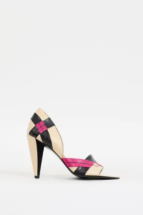 2000s Leather Argyle Panelled Pump