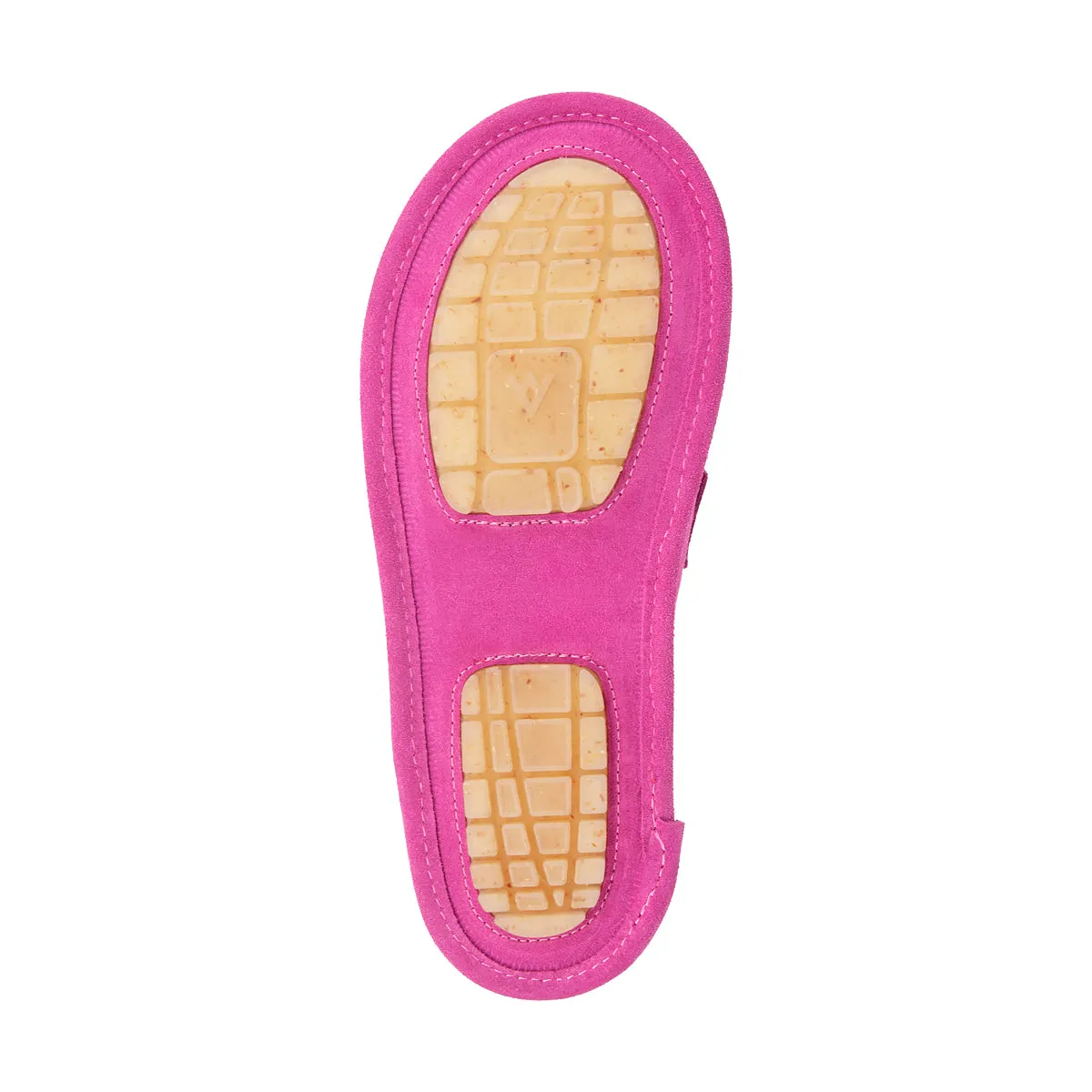 ABBY PINK-WHITE women's sheepskin slippers