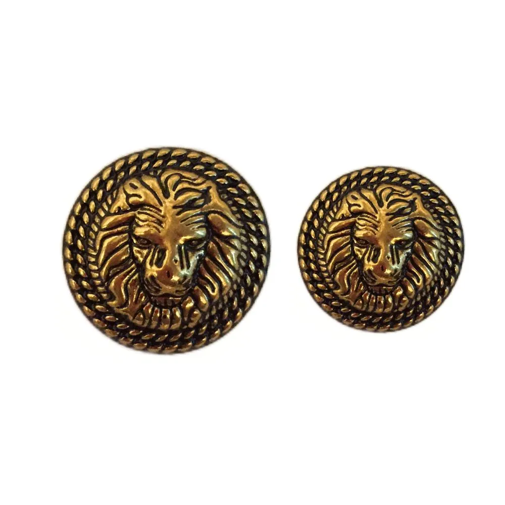 Antique Golden Lion Metal  Buttons for Suit