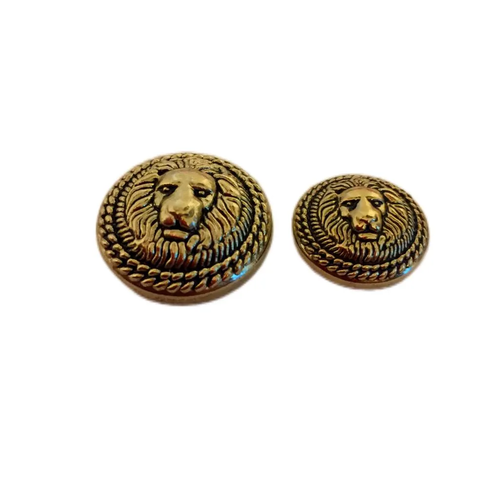 Antique Golden Lion Metal  Buttons for Suit