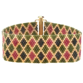 Autumn Argyle Peyote Bracelet