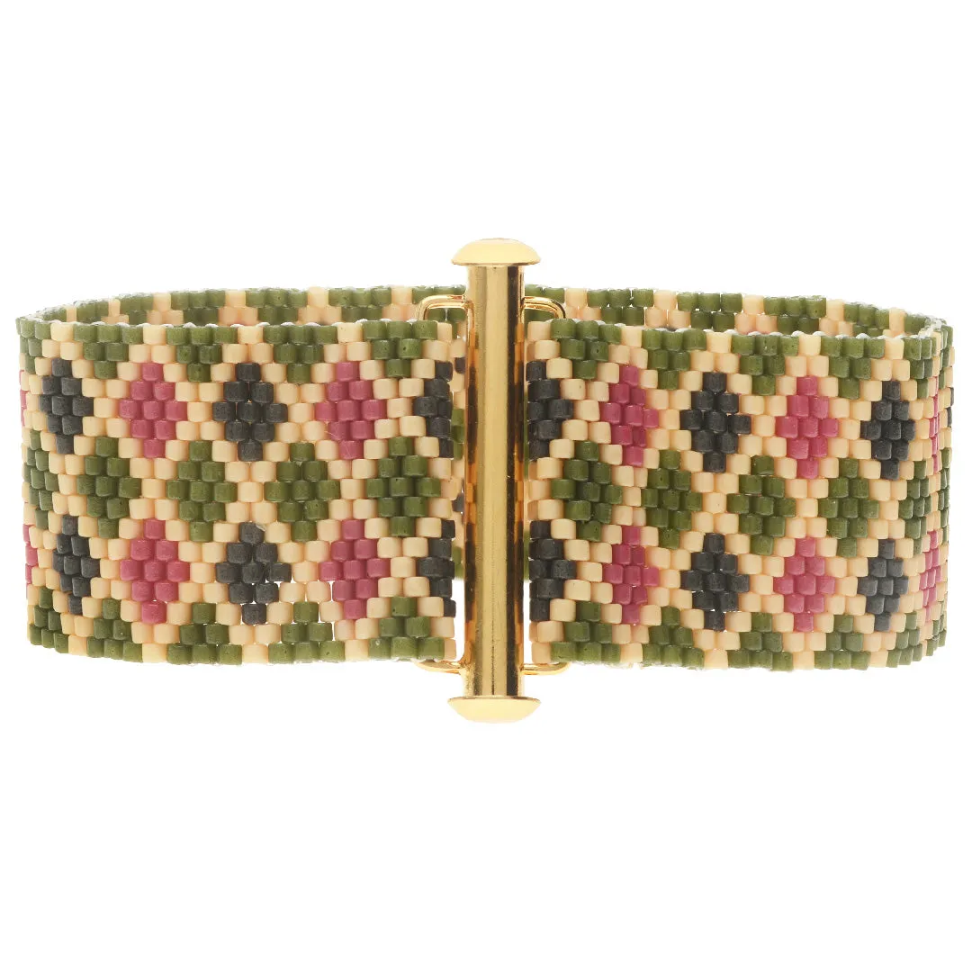 Autumn Argyle Peyote Bracelet
