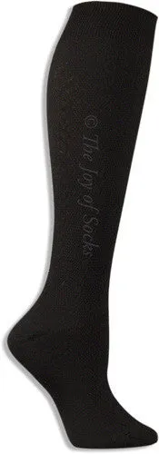 Black Cable Knit Knee High Socks (Women's)