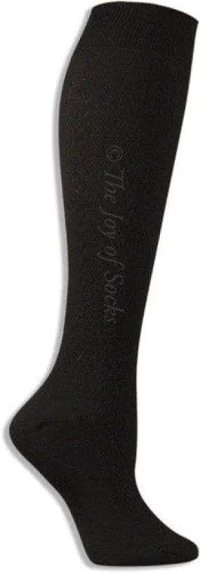 Black Cable Knit Knee High Socks (Women's)
