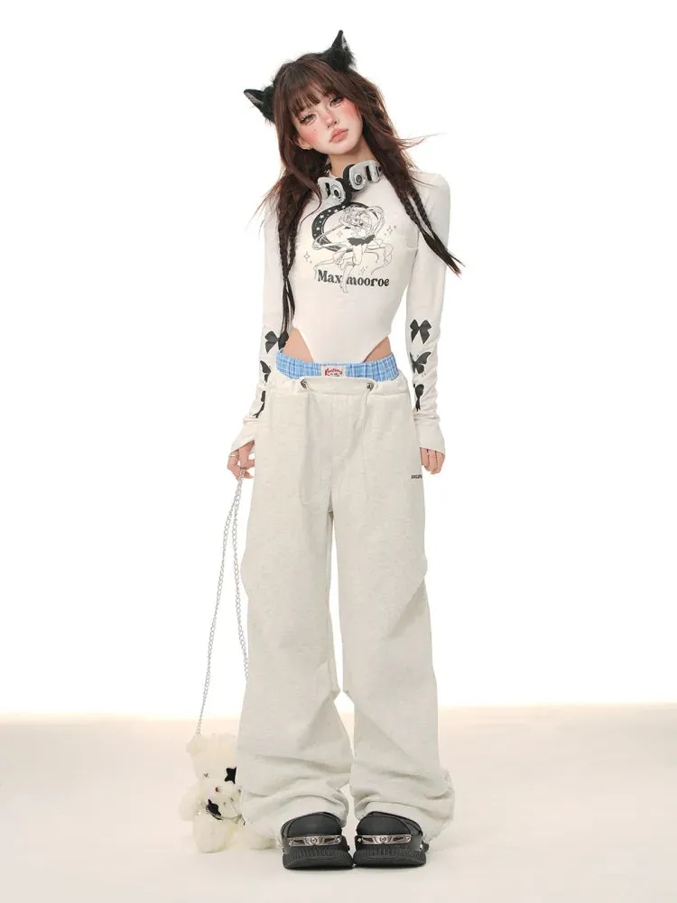 Blokette Pants Core Blue Waistband Gray/Dark Light Plaid