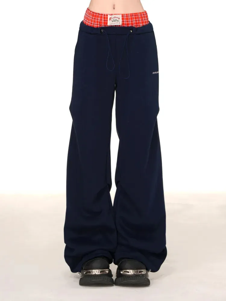 Blokette Pants Core Blue Waistband Gray/Dark Light Plaid