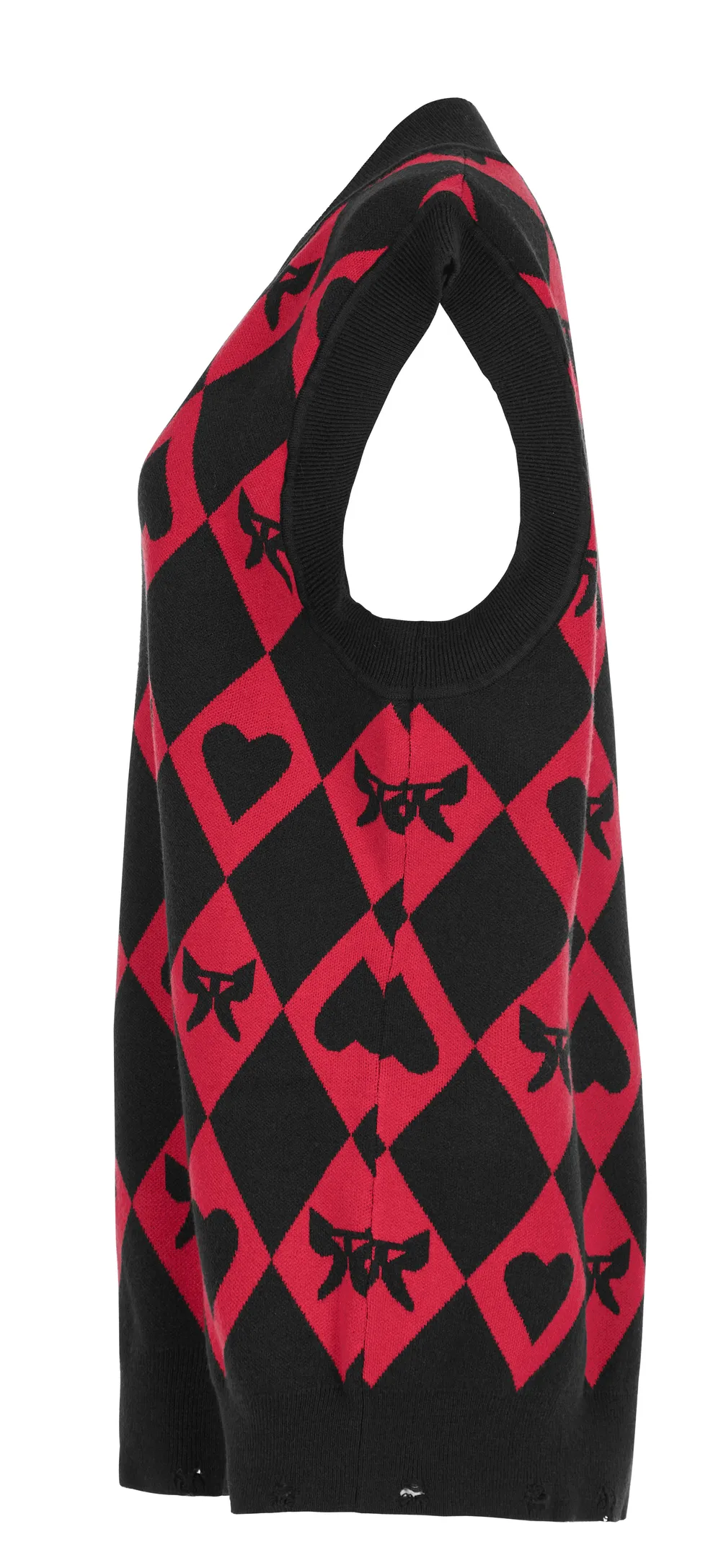 Butterfly And Heart Diamond Weave Pattern Vest
