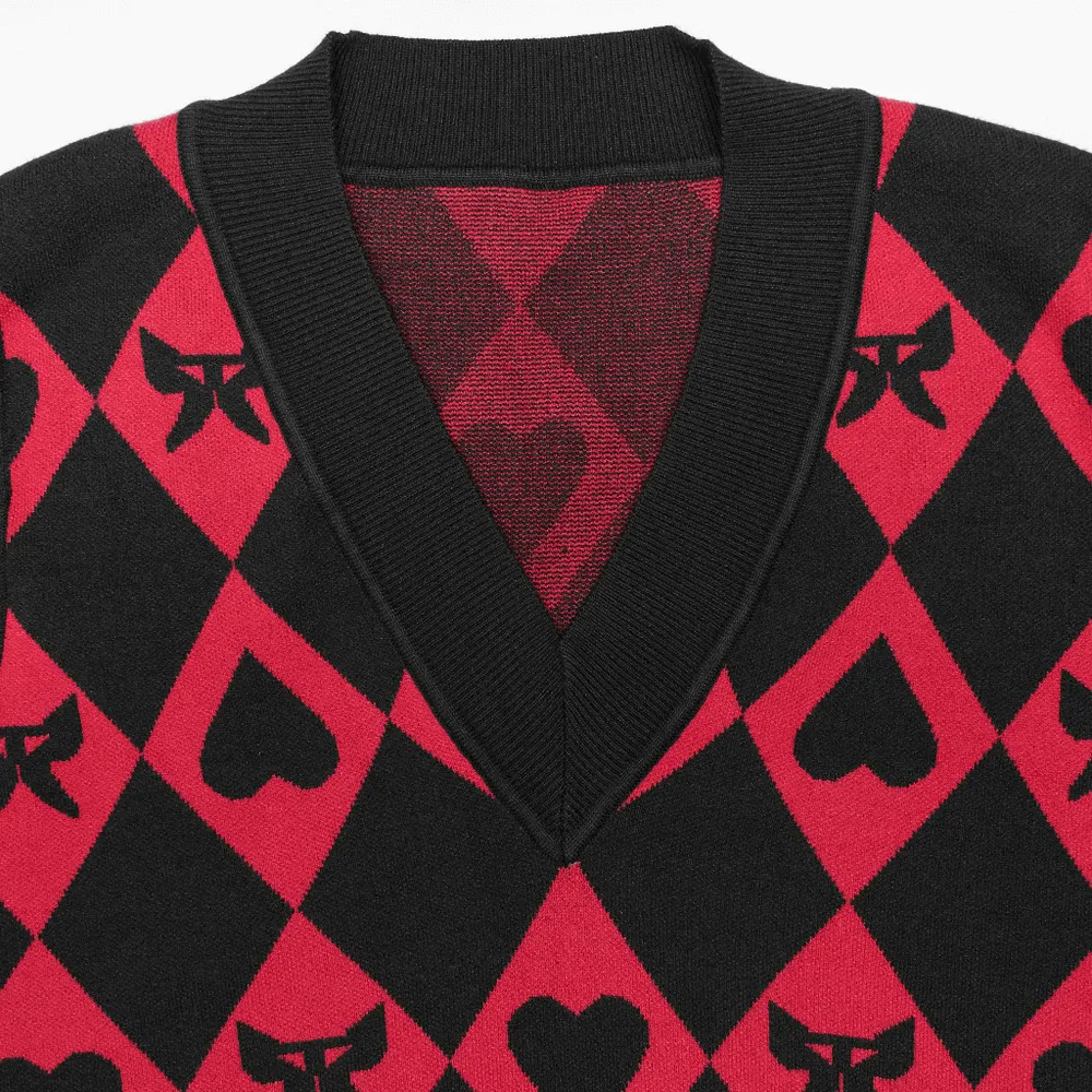 Butterfly And Heart Diamond Weave Pattern Vest