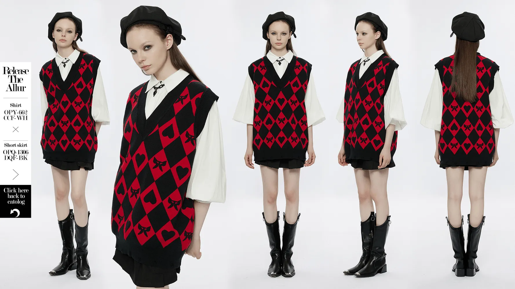 Butterfly And Heart Diamond Weave Pattern Vest