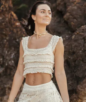 Crochet Sleeveless Crop Top