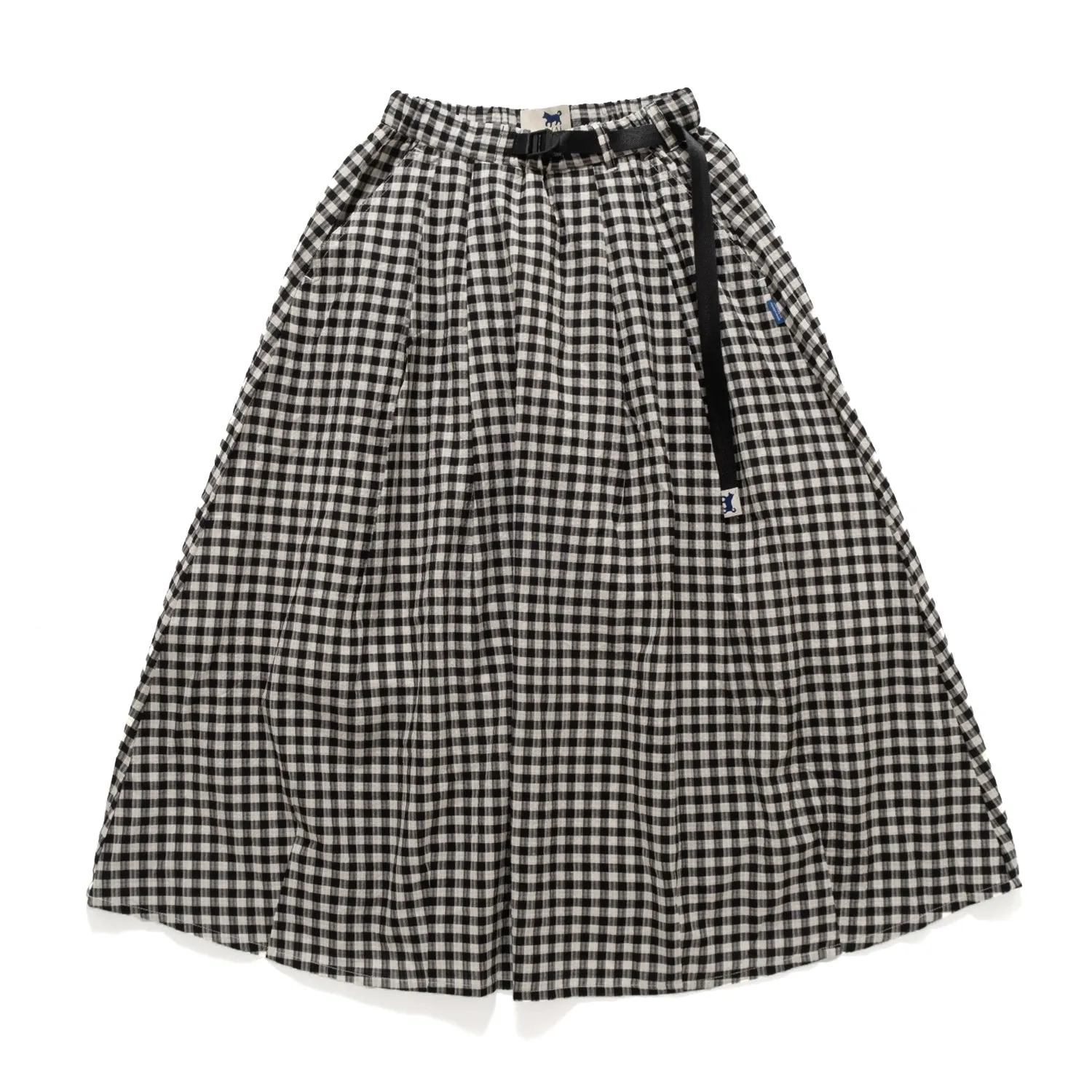 (DS018) Belted Checked Skirt