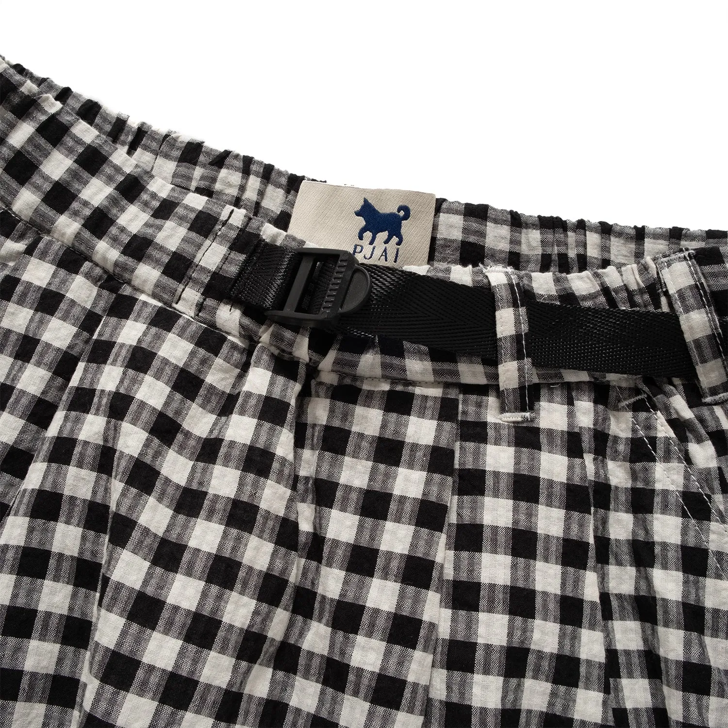 (DS018) Belted Checked Skirt