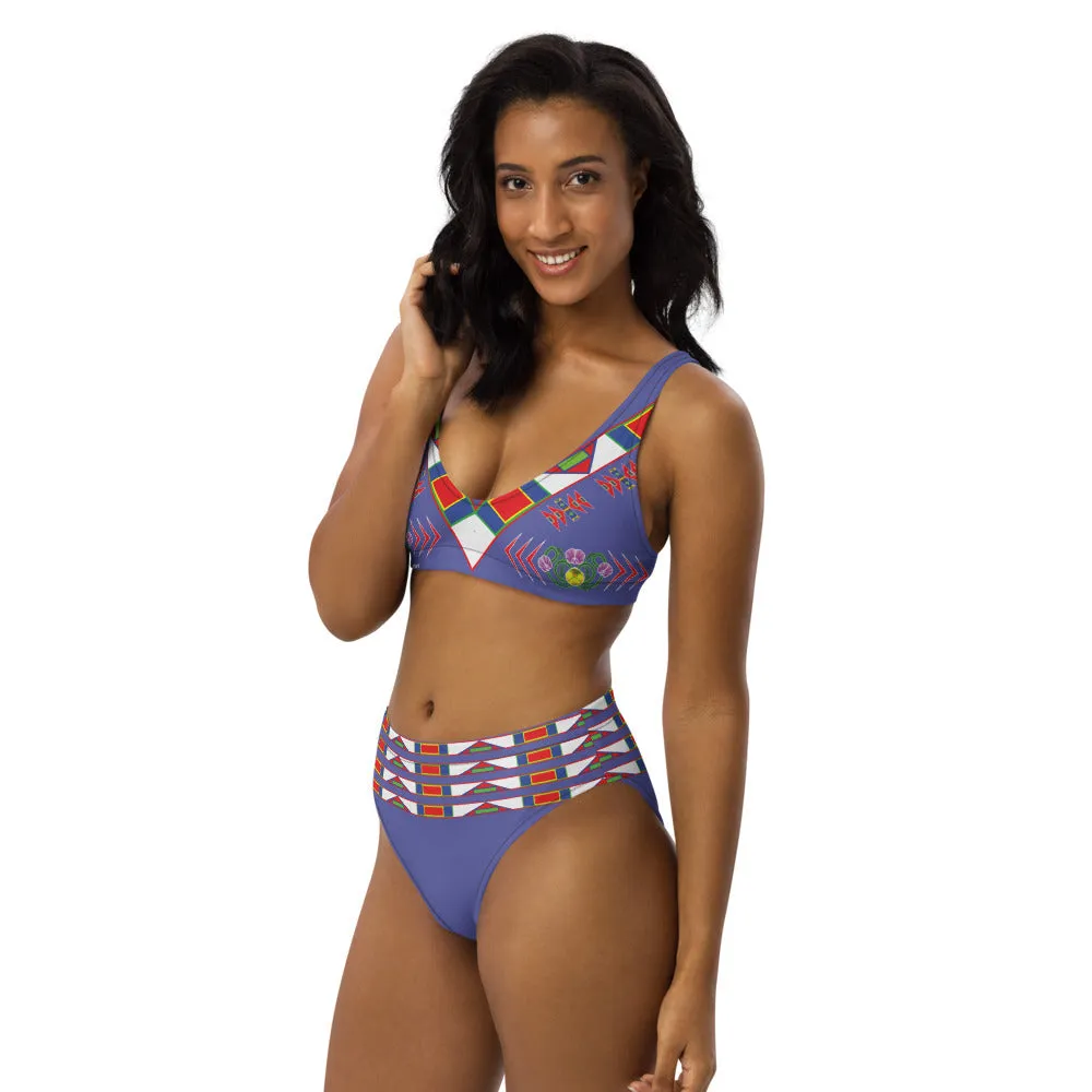 Gratitude Peri  high-waisted bikini