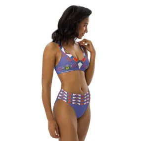 Gratitude Peri  high-waisted bikini