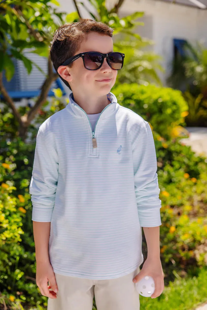 Hayword Half-Zip in Sea Island Seafoam Stripe
