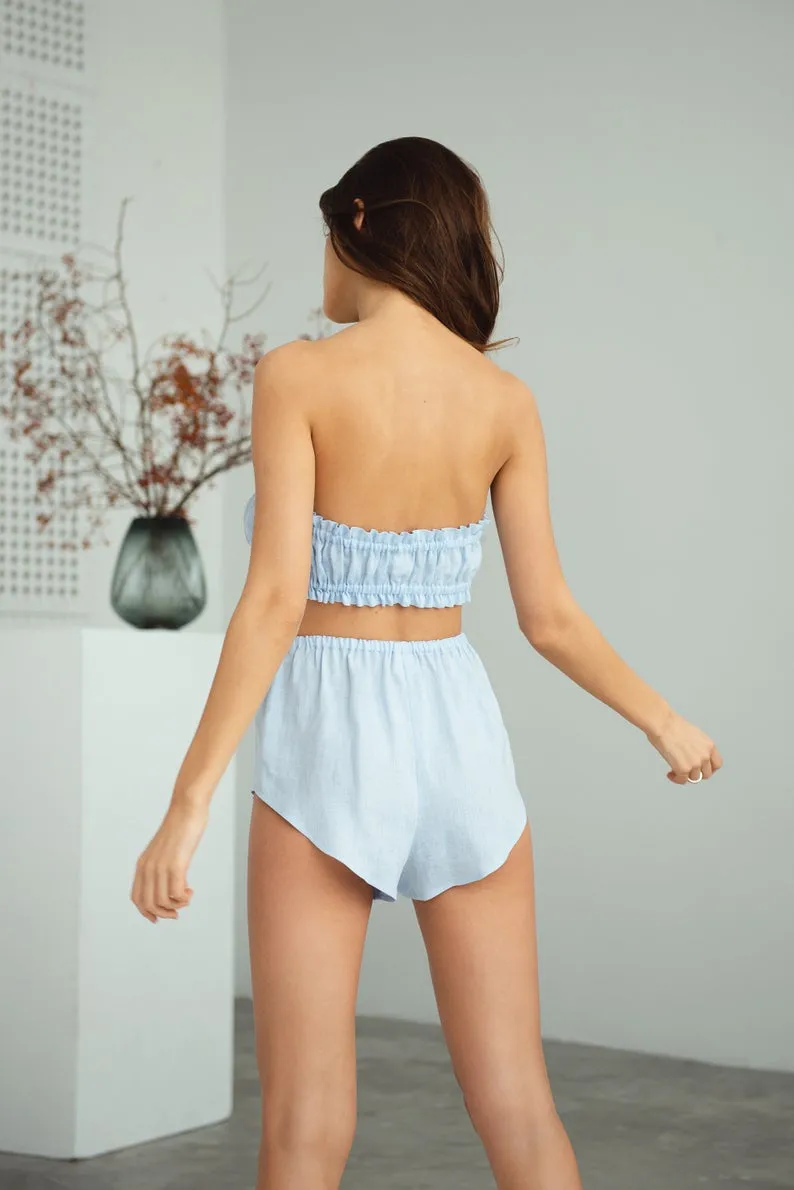 Linen High Waisted French Knickers