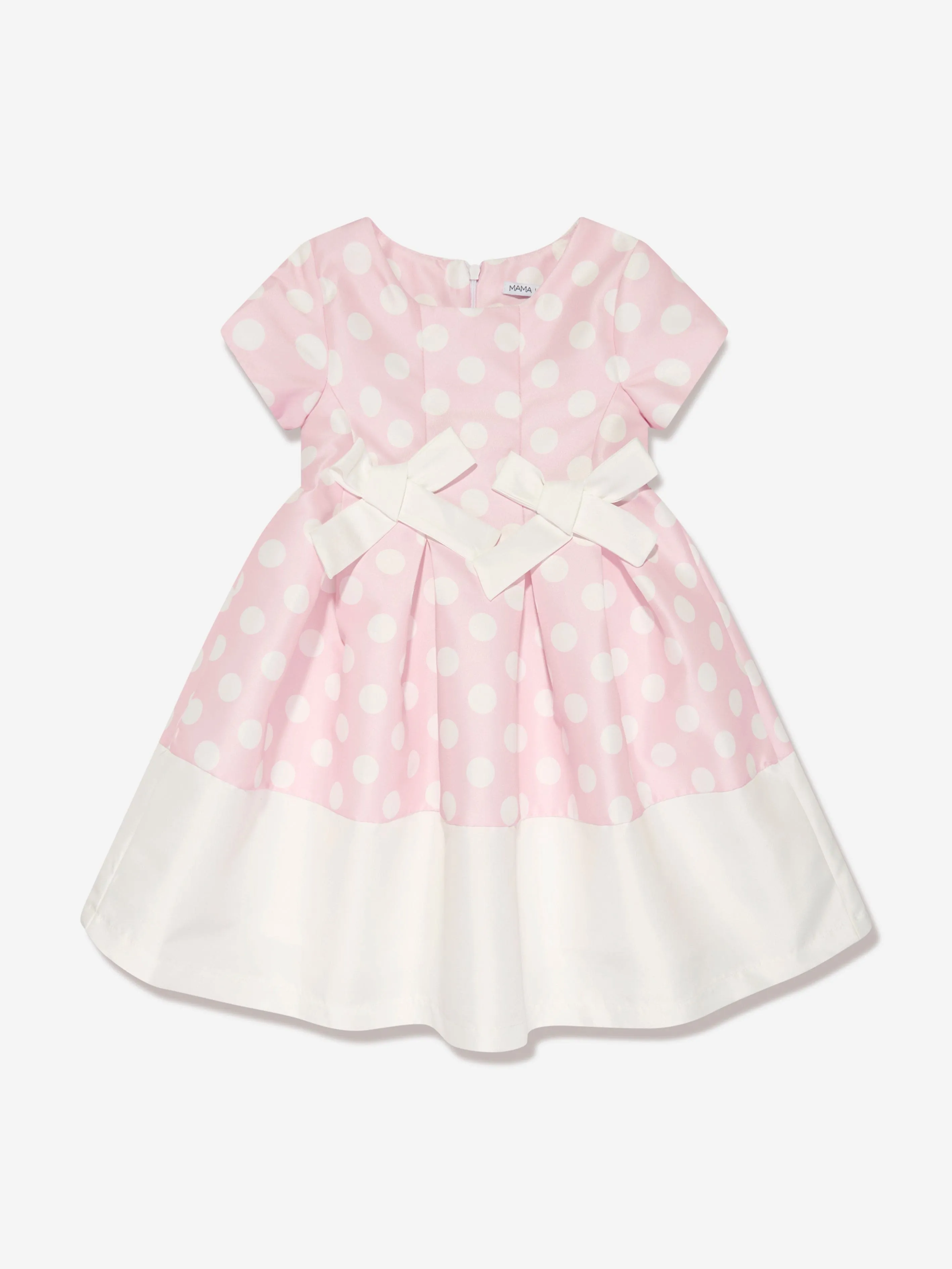 Mama Luma Girls Polka Dot Dress in Pink