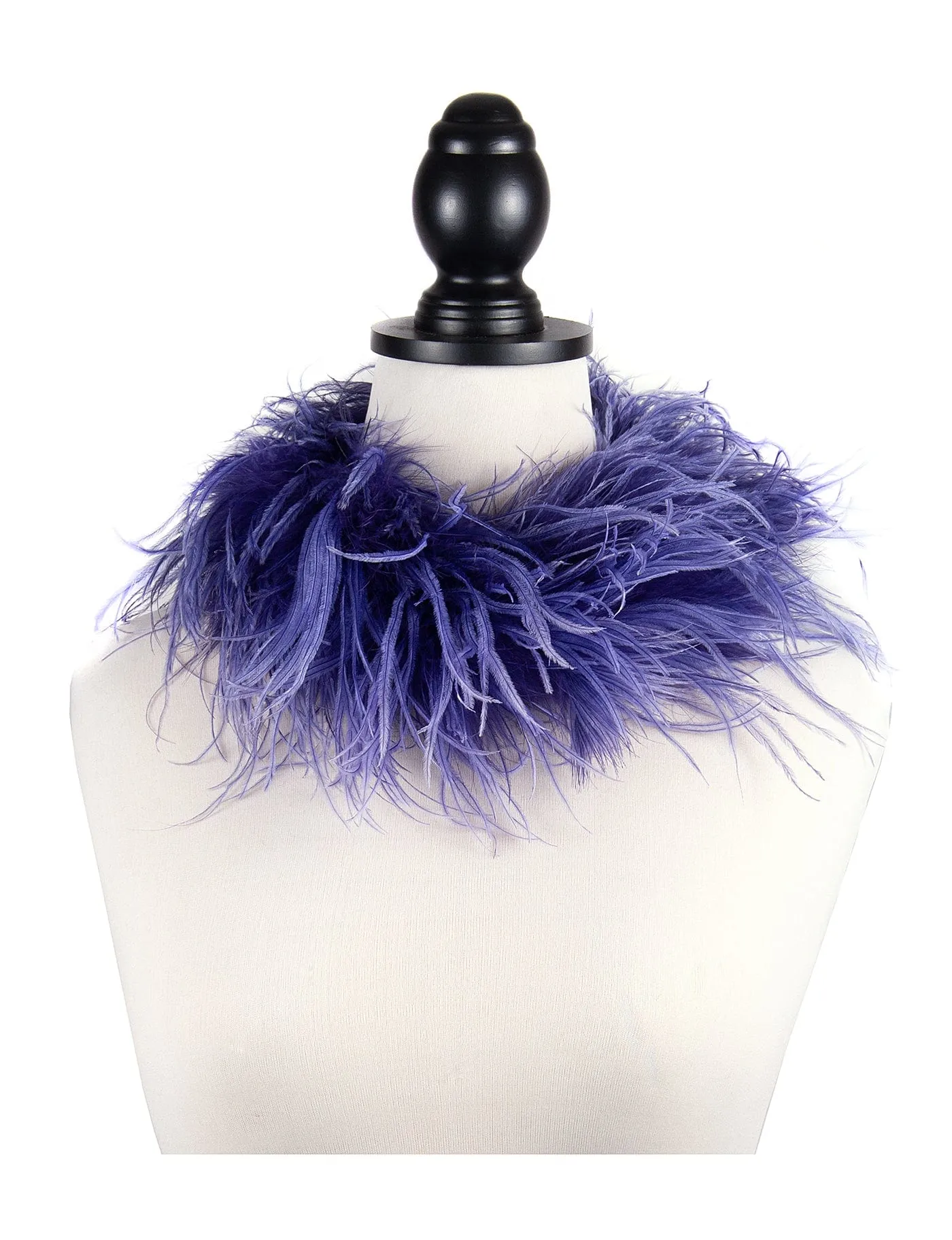 Miu Miu Purple Faux Feather Collar Necklace-One Size