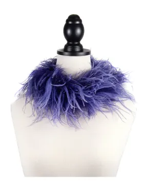 Miu Miu Purple Faux Feather Collar Necklace-One Size