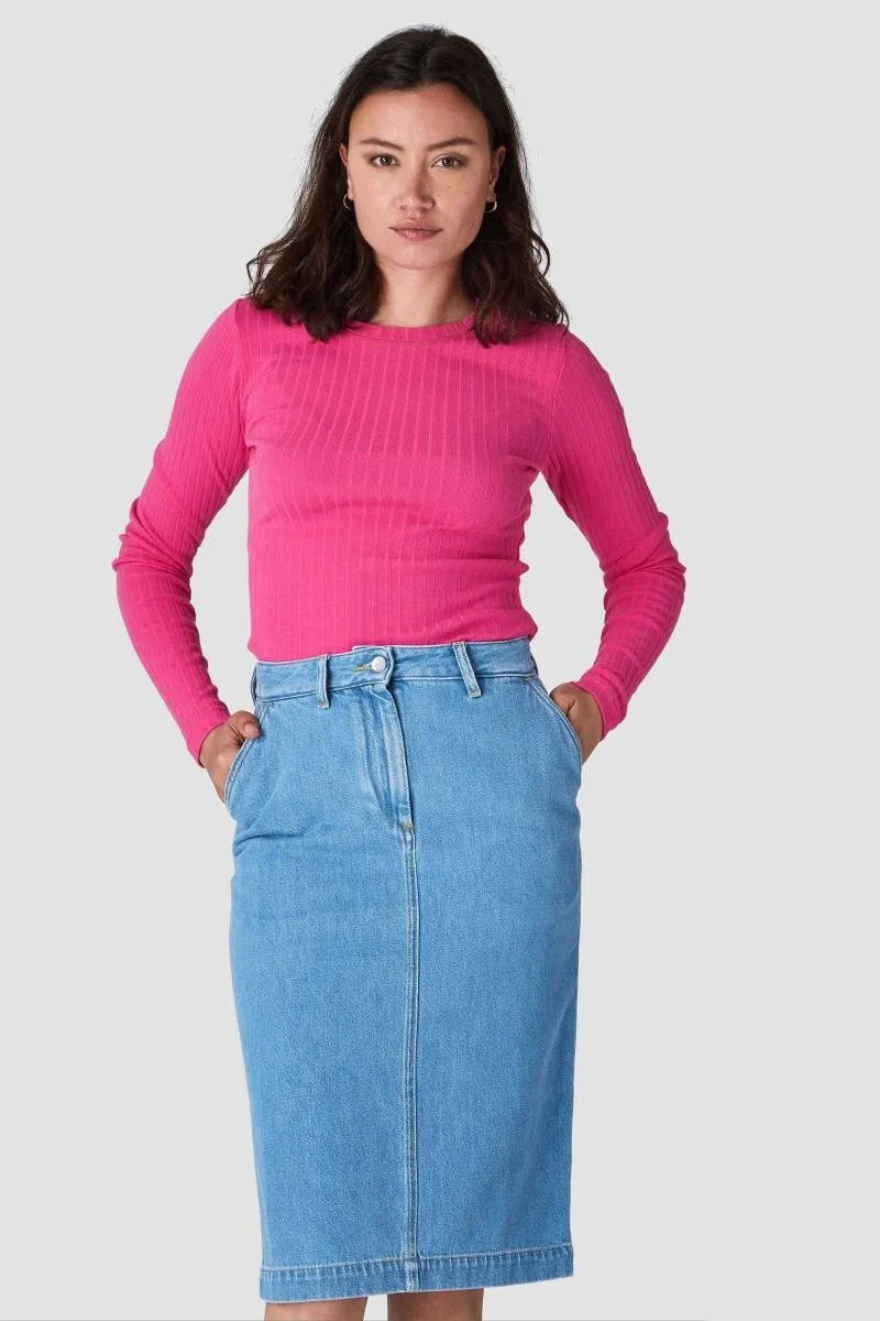 Nefertiti Skirt | Light Shade Denim
