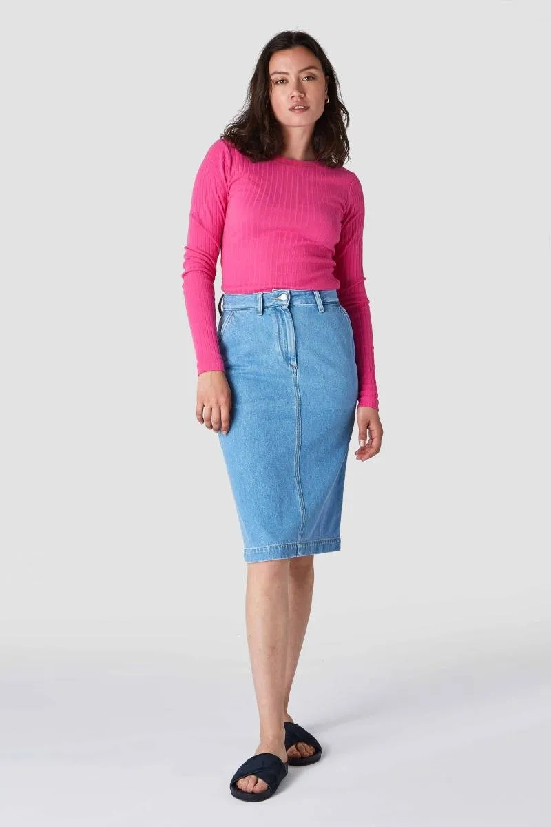 Nefertiti Skirt | Light Shade Denim