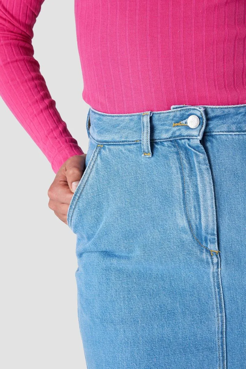 Nefertiti Skirt | Light Shade Denim