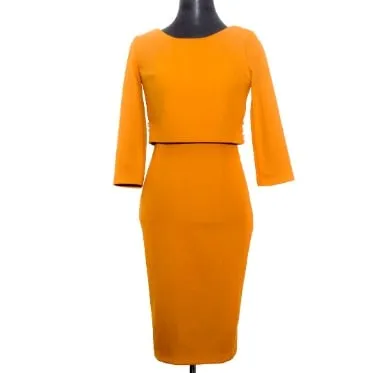 Off-The-Shoulder Long Sleeve Top High-Waisted Skirt 2-Piece Set Solid Color   S4585495