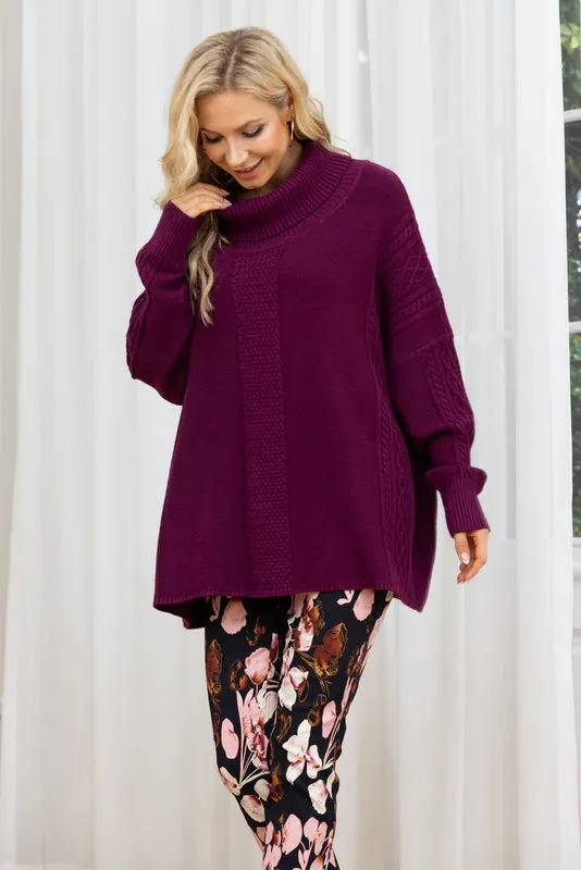 ORANGE - JOANNA'S CABLE KNIT SWEATER