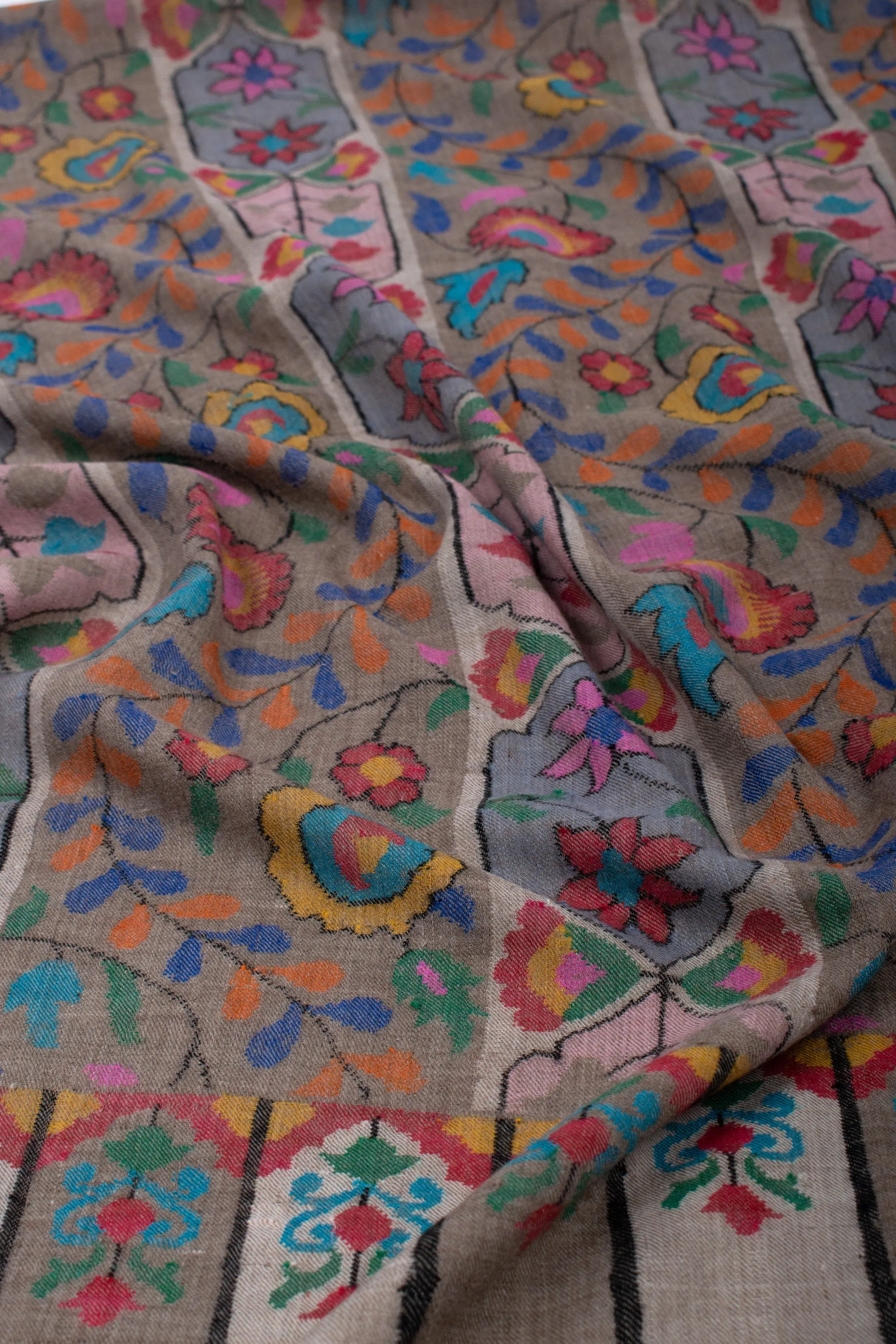 Pashmina Kashmiri Shawls, Kani Weave Cashmere Wraps, Special Handmade Scarves, Unique Wraps, Wedding Gifts, 40x80" - ASTI