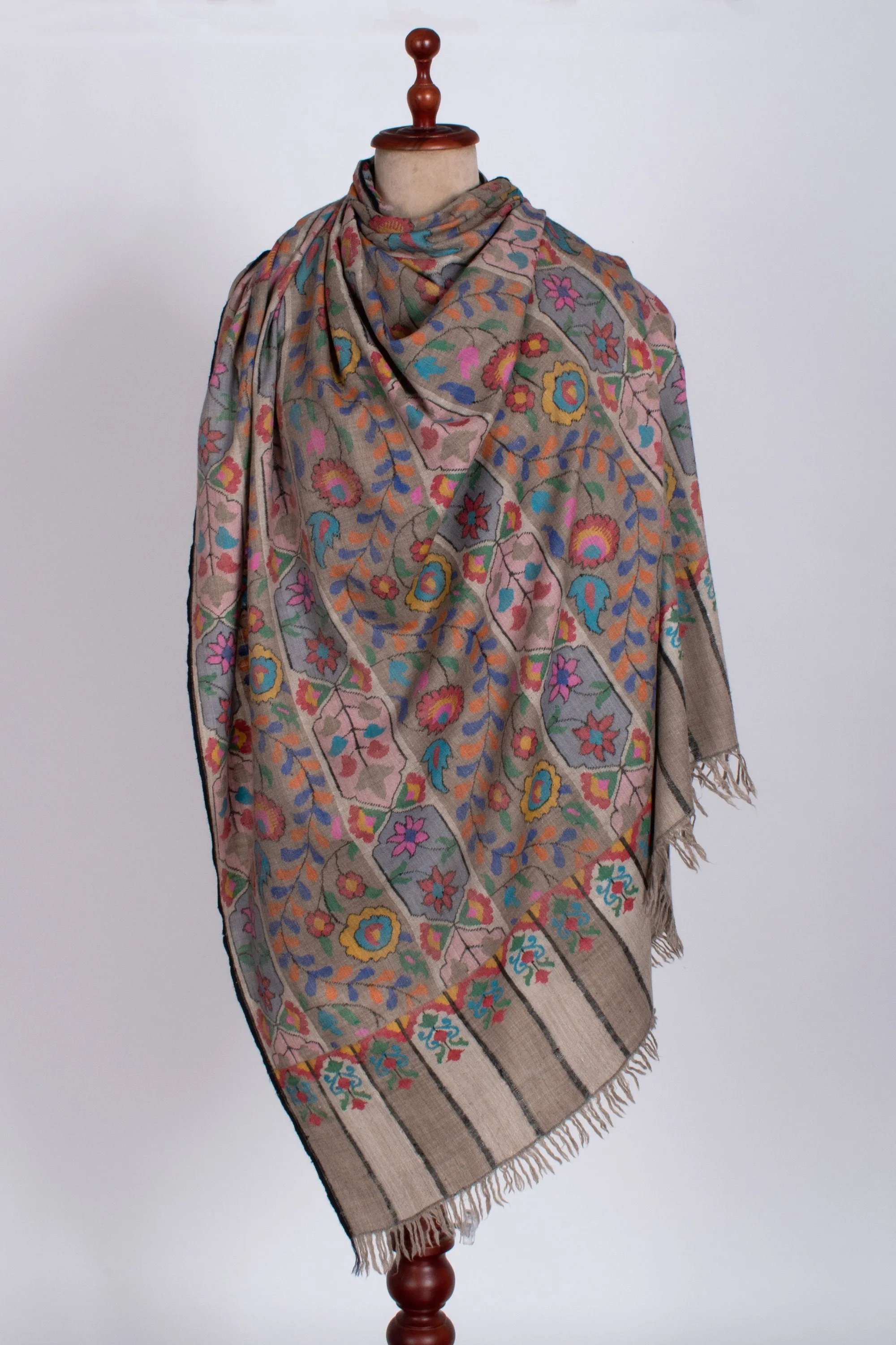 Pashmina Kashmiri Shawls, Kani Weave Cashmere Wraps, Special Handmade Scarves, Unique Wraps, Wedding Gifts, 40x80" - ASTI