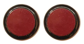 Red Plain Designer Metal Button