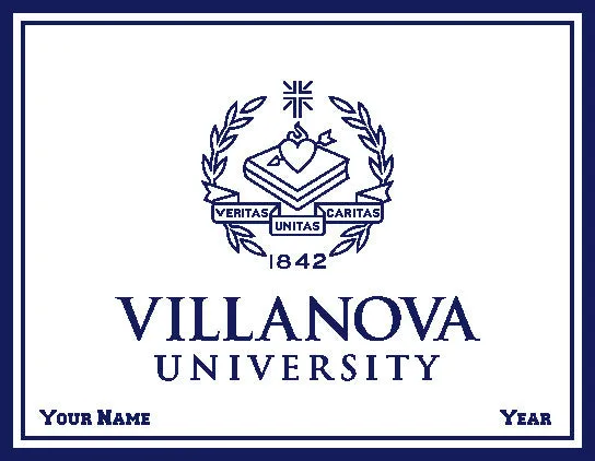 Villanova Seal  60" x 50" Natural with Name and Year