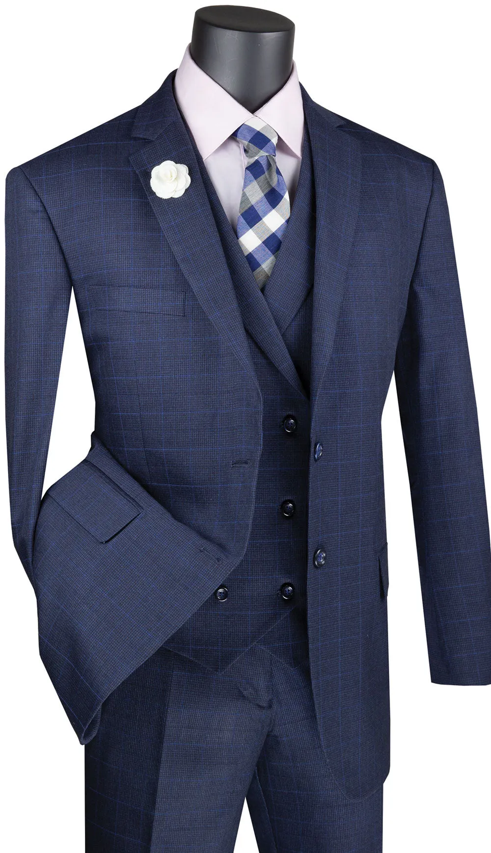 Vinci  V2RW-13-NAV  Mens Suit
